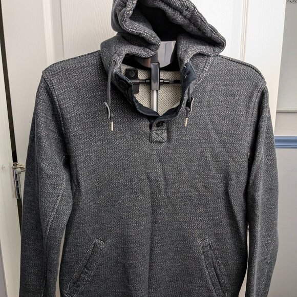 Nike Men's Hoodie Pullover Knit Sweater, Gray, Large, 100% Cotton, 1/4 Button - Picture 2 of 14
